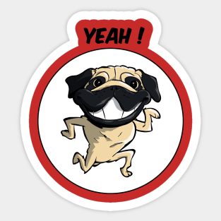 Pug - Yeah ! Sticker